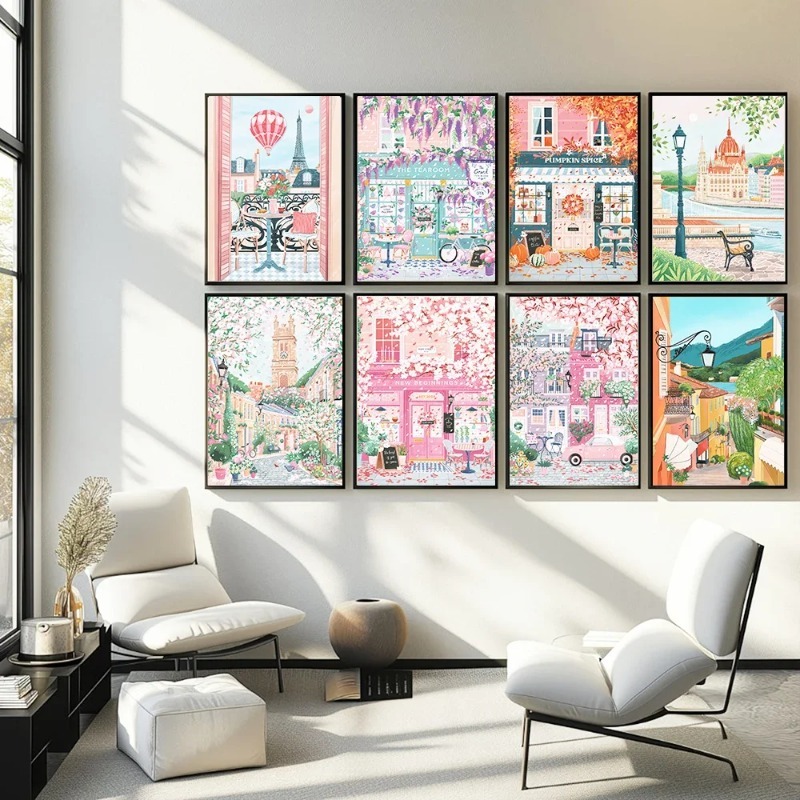 Coffee Tea Poster - Paris Londra Macaristan Seyahat Posteri ve