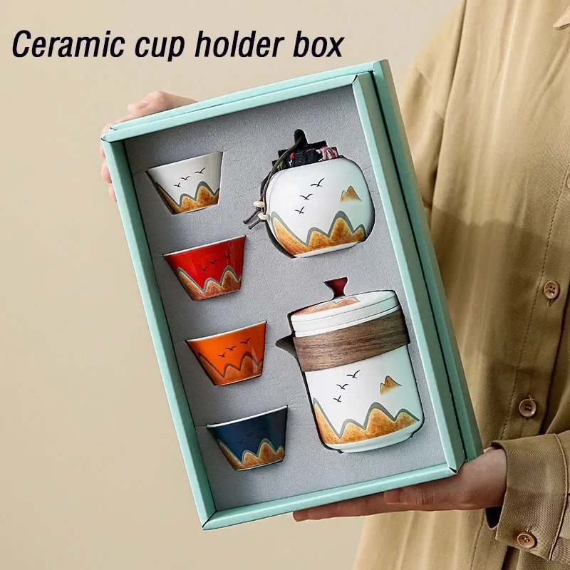 Coffee Tea And Sugar Set - Hediye Kutusu, Çin Tarzı Seramik Çay