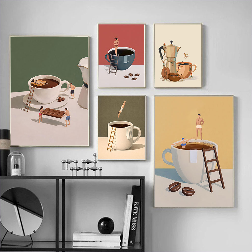 Coffee Tea Poster - 1 adet çerçevesiz Kahve Macera Espresso