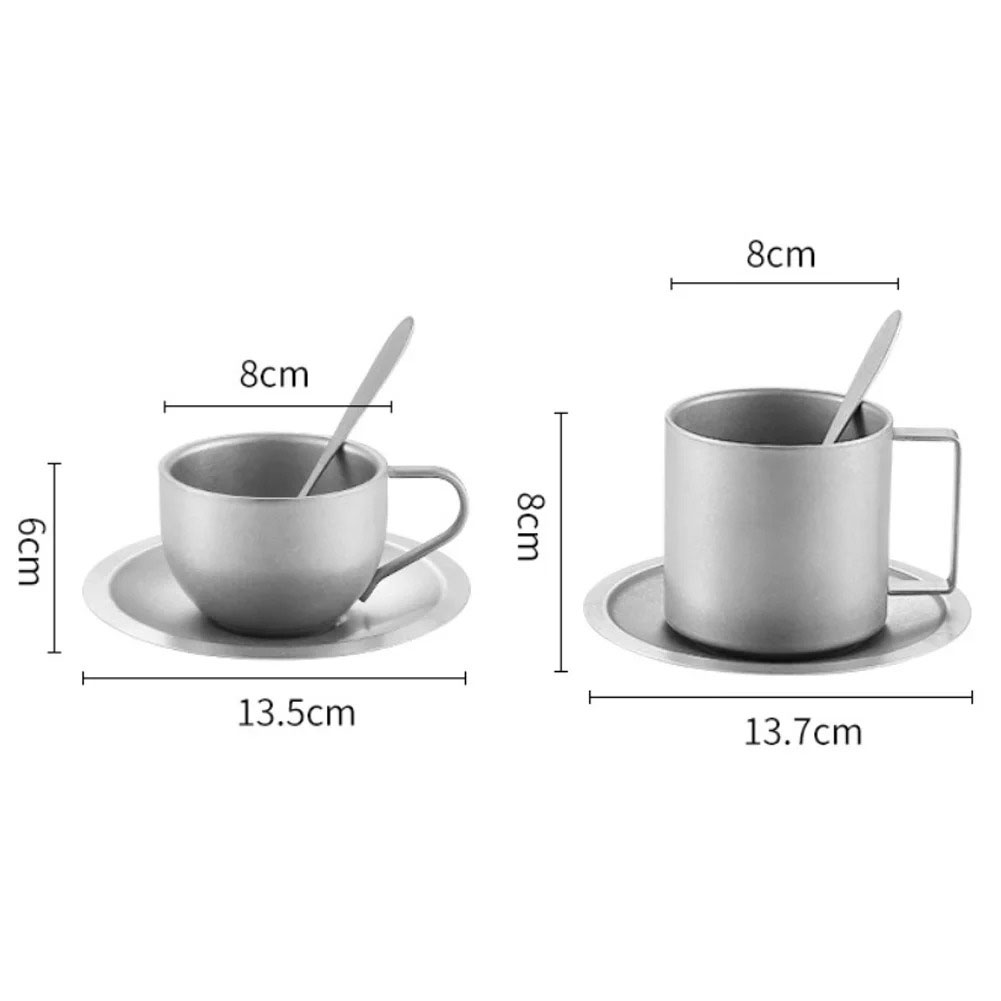 Double Wall Mug - Çift Duvarlı Titanyum Kahve Kupası, Çift