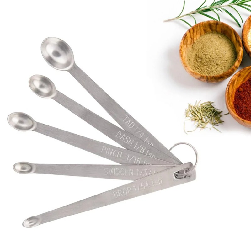 Coffee Tea Spoon - 5 adet/takım Küçük Ölçüm Kaşığı Paslanmaz