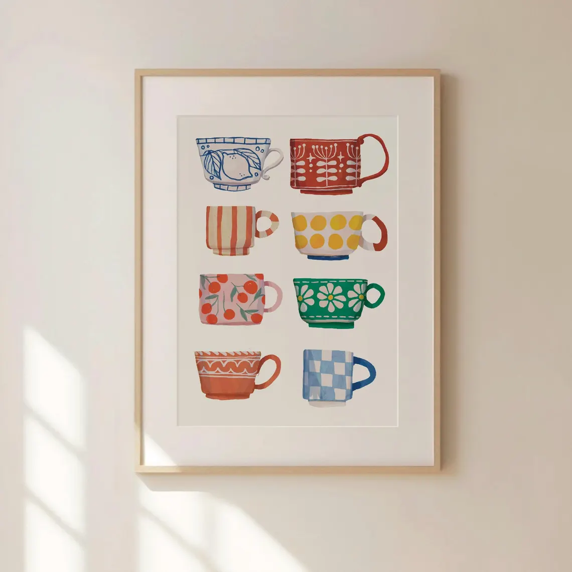 Coffee Tea Poster - Çay Fincanı Baskısı, Kahvaltı Posteri, Kahve