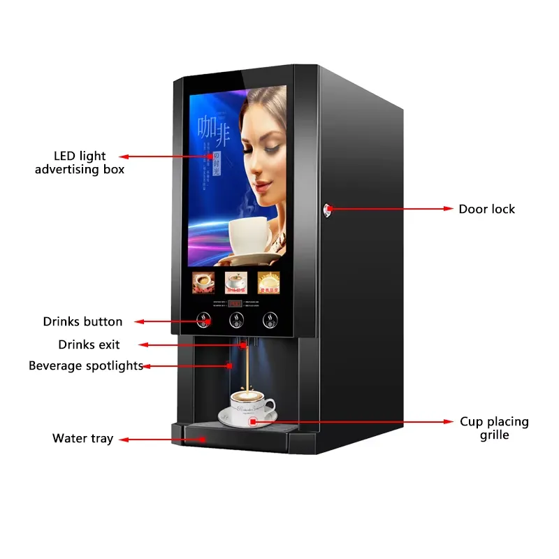 E30S Otomatik Kahve Otomatı 3  - Coffee Tea Vending Machine For Office incelemesi ve fiyatı