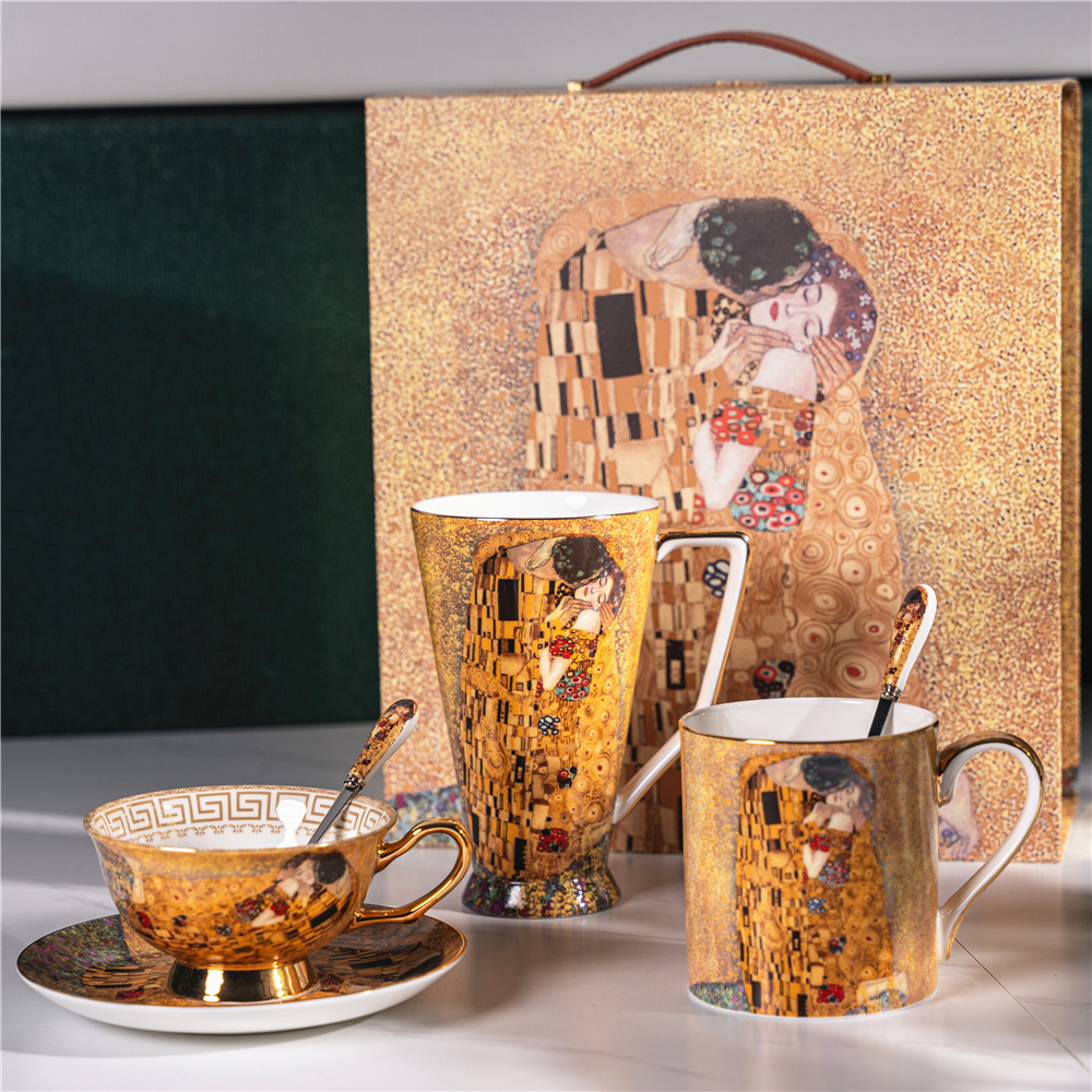 Gustav Klimt Öpücük Kemik Çini - Best Tea Coffee incelemesi ve fiyatı