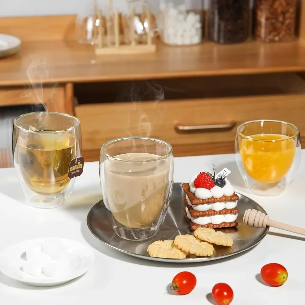 6 adet Temizle Çift Duvar Cam  - Double Wall Mug incelemesi ve fiyatı