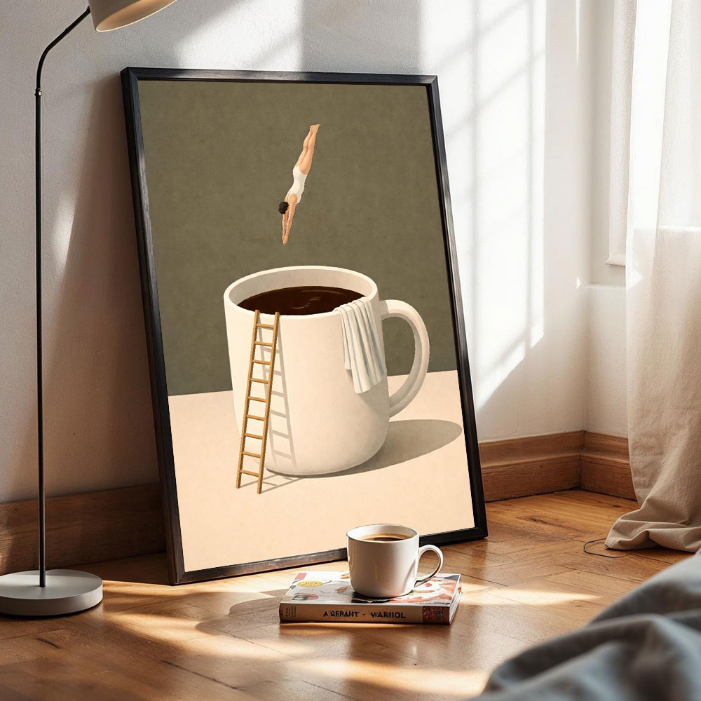 1 adet çerçevesiz Kahve Macera - Coffee Tea Poster incelemesi ve fiyatı