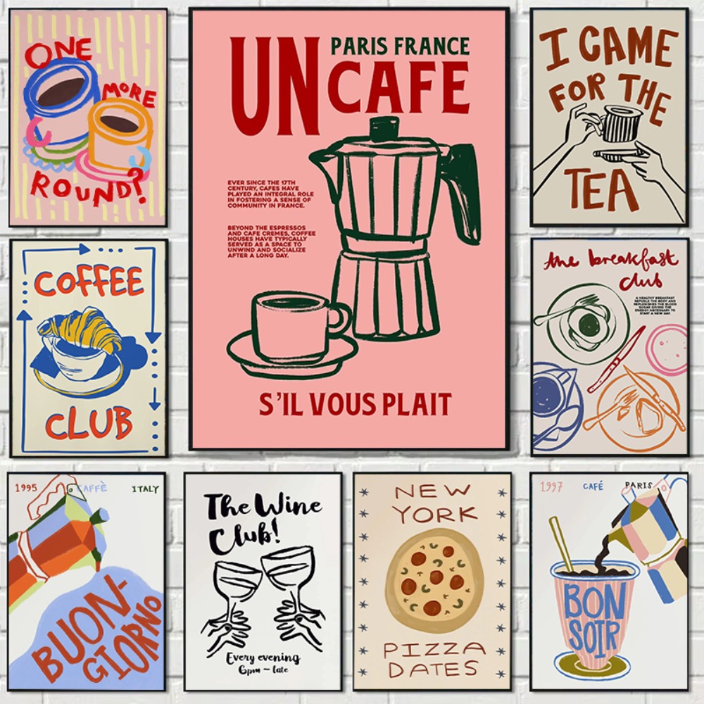Kahve Dükkanı Öğleden Sonra Ça - Coffee Tea Poster incelemesi ve fiyatı