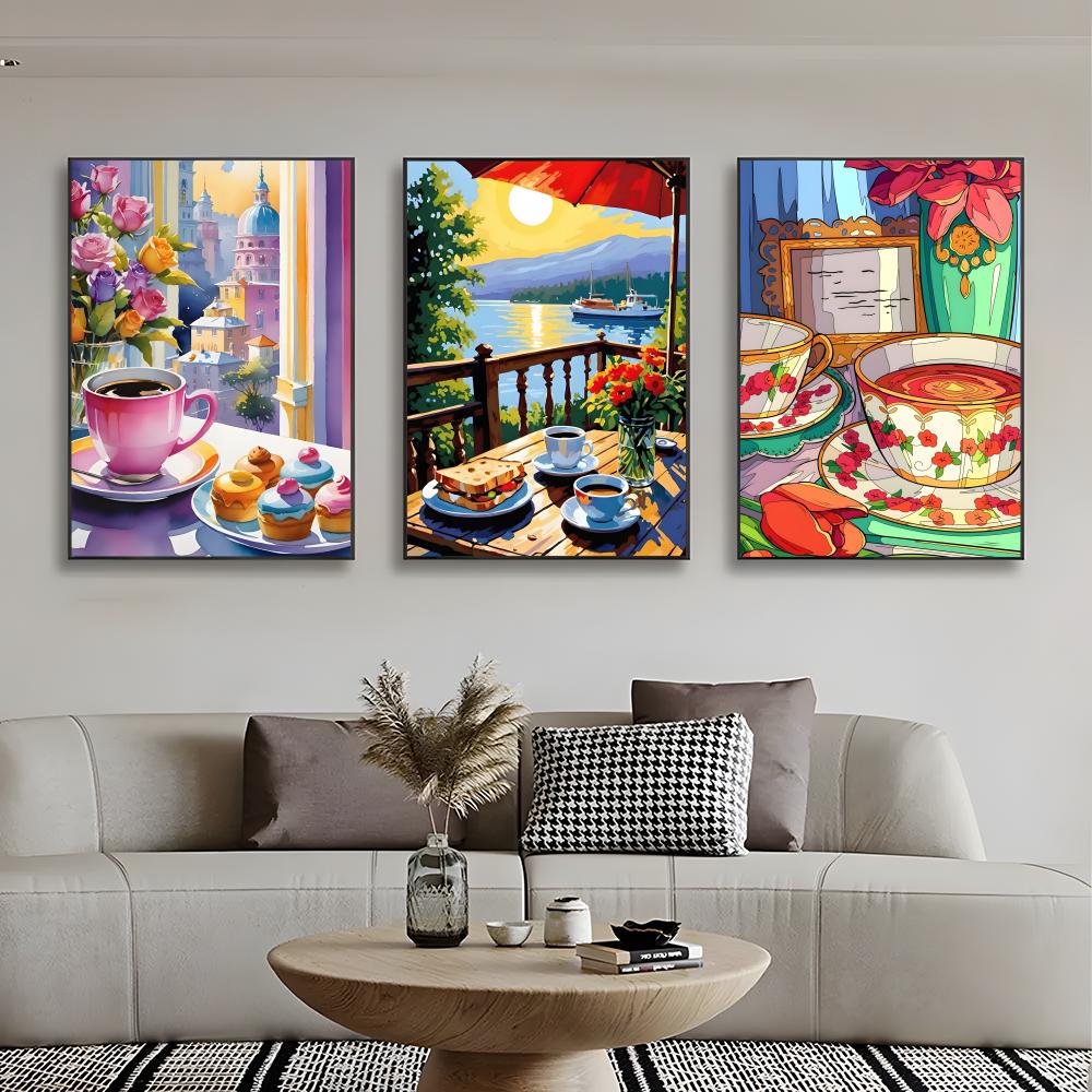 Tatlı Rahat Narin Sanat A-Öğle - Coffee Tea Poster incelemesi ve fiyatı