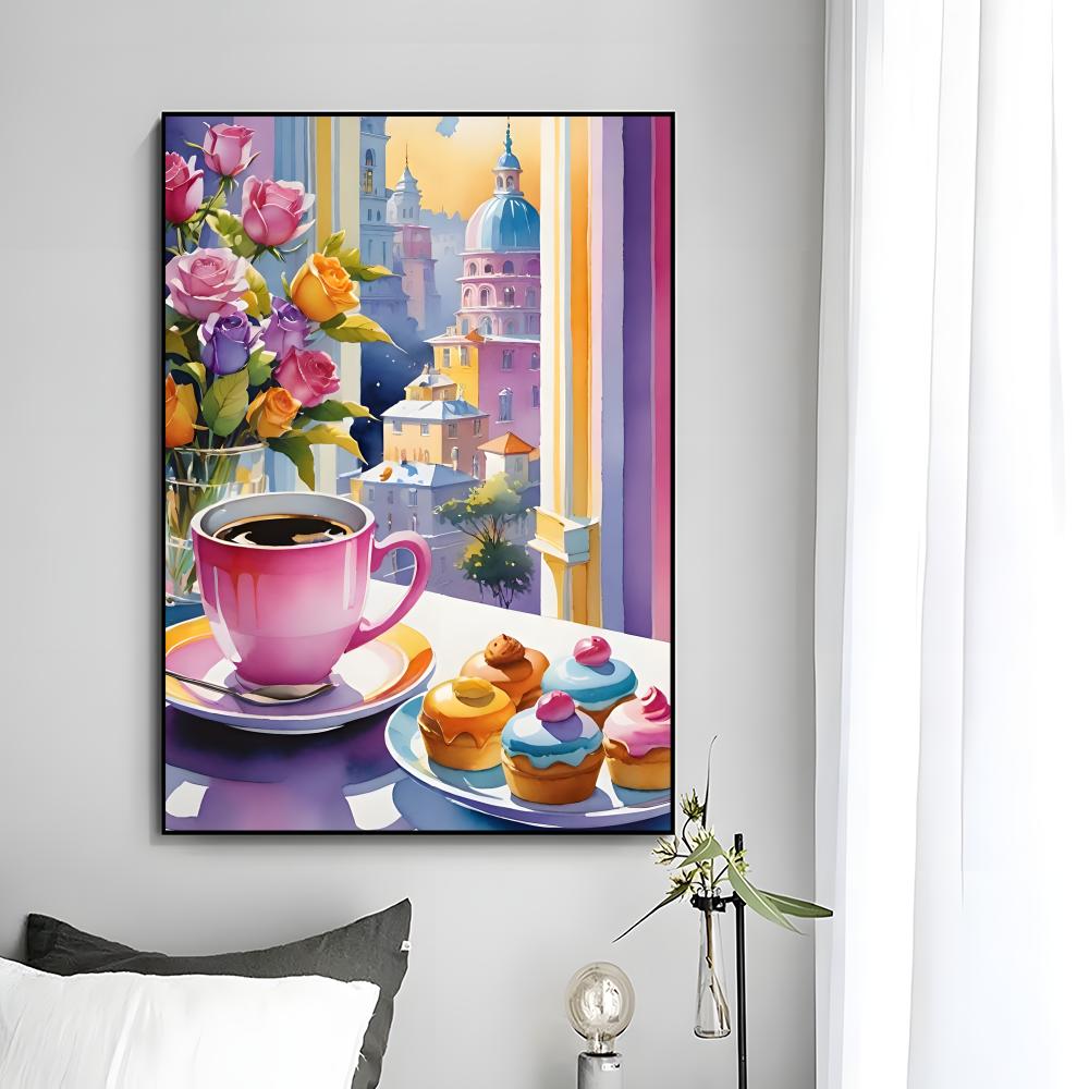 Tatlı Rahat Narin Sanat A-Öğle - Coffee Tea Poster incelemesi ve fiyatı