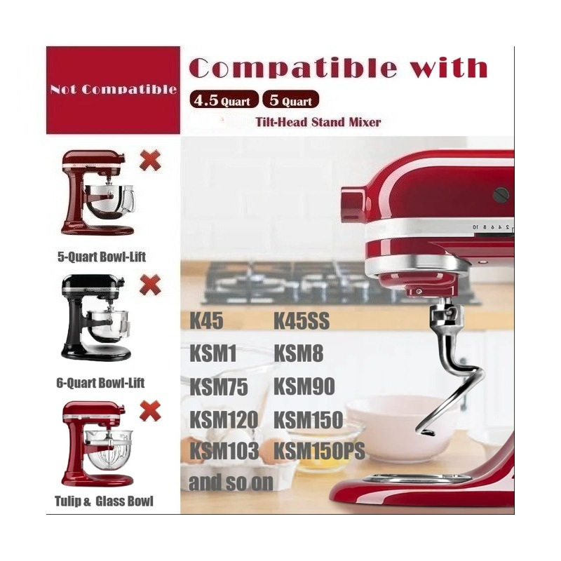 Paslanmaz Çelik Spiral Hamur K - Kitchenaid Mixer Hand Mixer incelemesi ve fiyatı