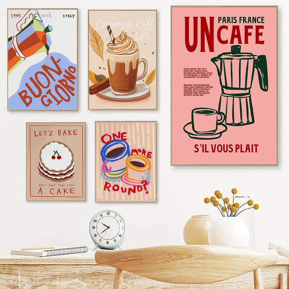 Kahve Dükkanı Öğleden Sonra Ça - Coffee Tea Poster incelemesi ve fiyatı