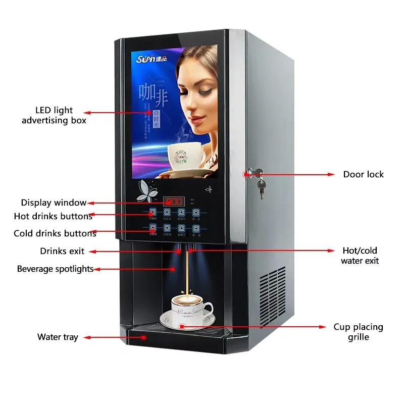 30SCW-8 Otomatik Kahve Makines - Coffee Tea Vending Machine For Office incelemesi ve fiyatı