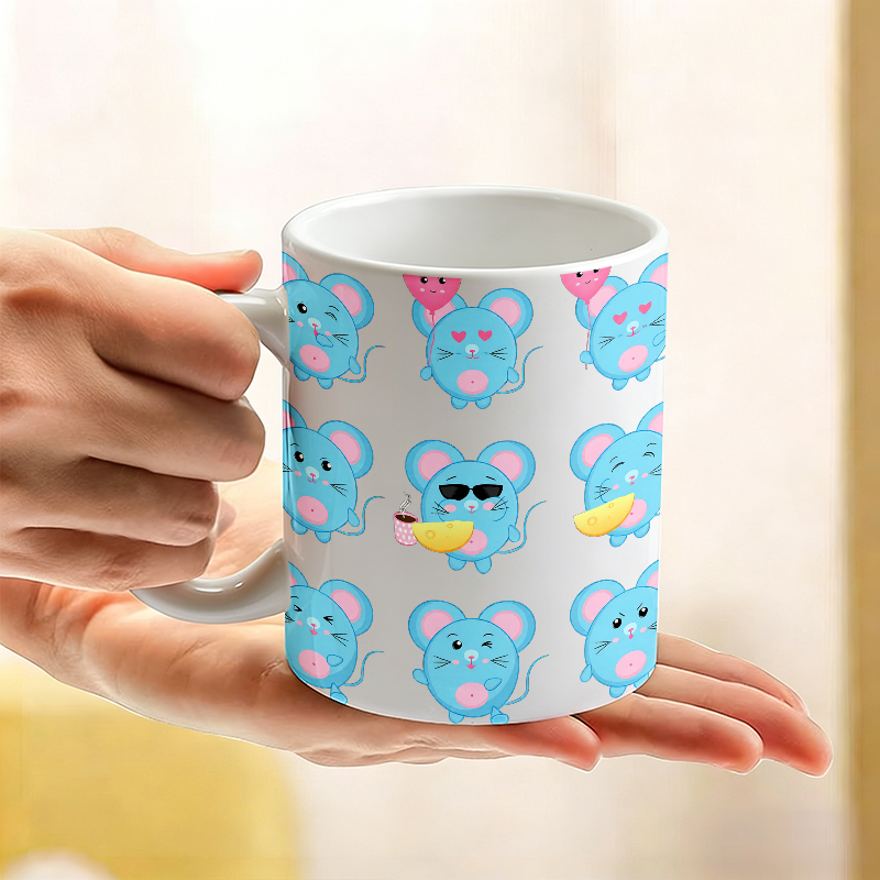 1 adet komik mavi fare Emoji s - Coffee Tea Emoji incelemesi ve fiyatı