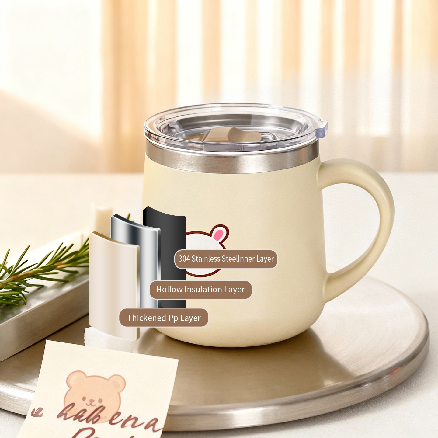 430ML Çizgi Film Desenli 316 P - Double Wall Mug incelemesi ve fiyatı