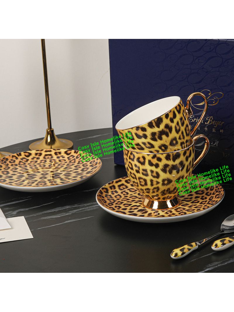 Altın rengi kemik çini leopar  - Coffee Tea Festival incelemesi ve fiyatı