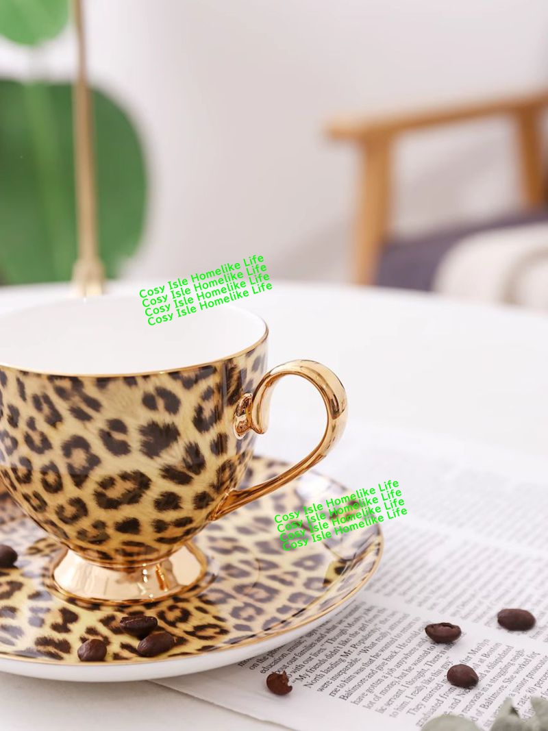 Altın rengi kemik çini leopar  - Coffee Tea Festival incelemesi ve fiyatı