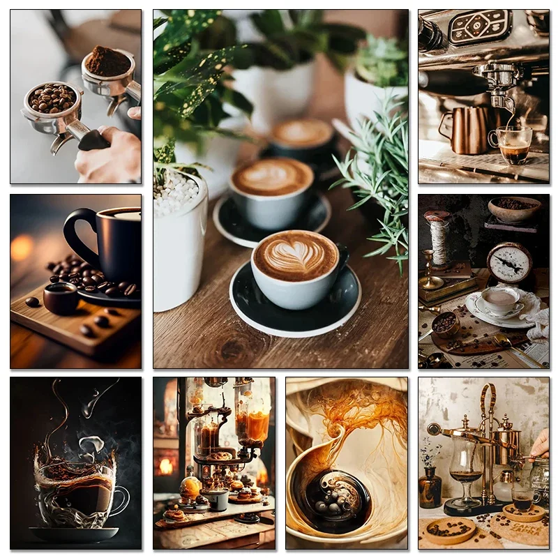 Vintage Kahve Çekirdeği El Kah - Coffee Tea Poster incelemesi ve fiyatı