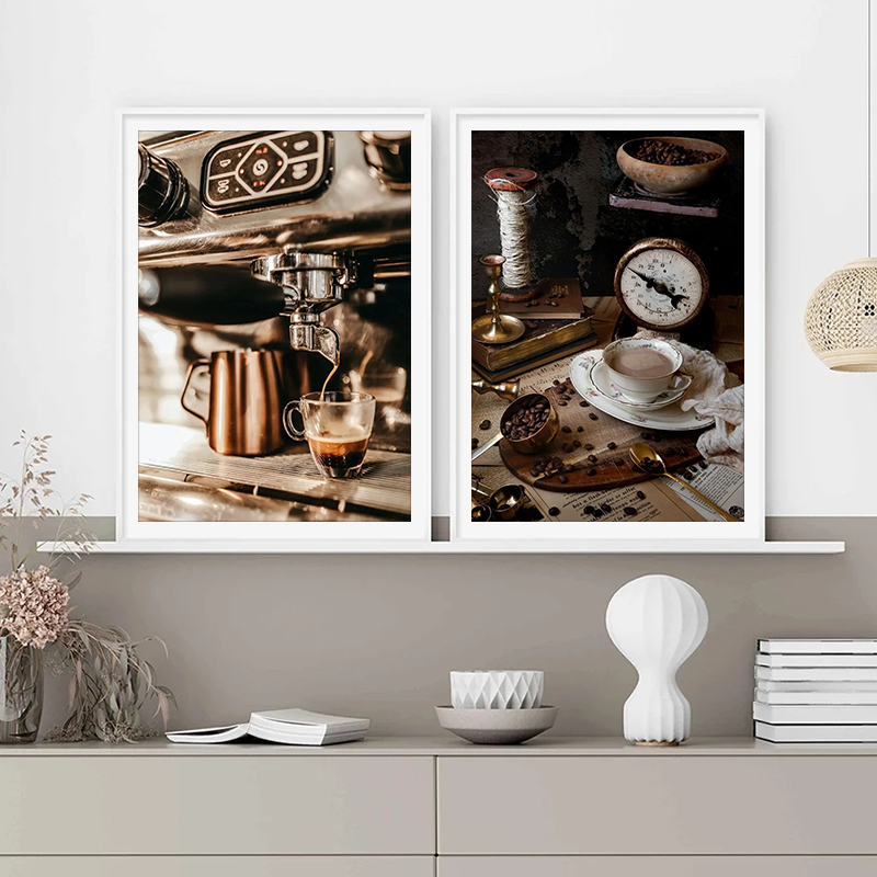 Vintage Kahve Çekirdeği El Kah - Coffee Tea Poster incelemesi ve fiyatı