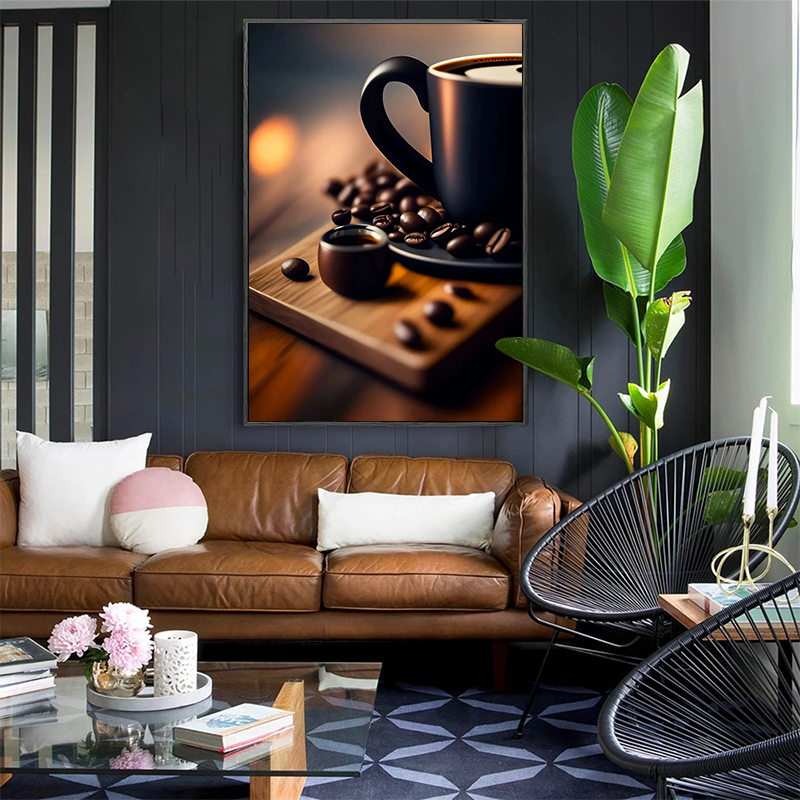 Vintage Kahve Çekirdeği El Kah - Coffee Tea Poster incelemesi ve fiyatı