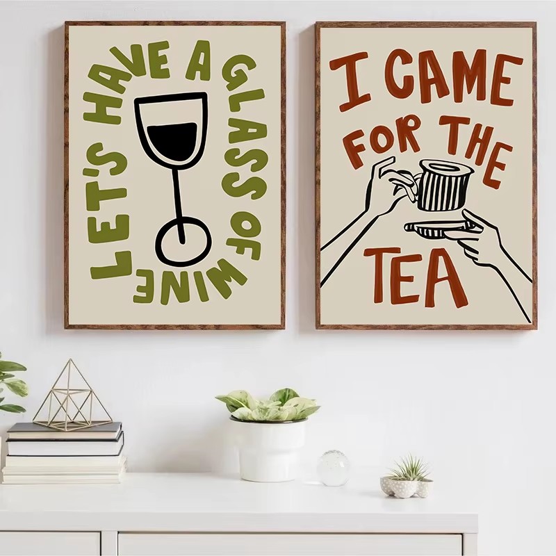 Soyut kahve öğleden sonra çay  - Coffee Tea Poster incelemesi ve fiyatı